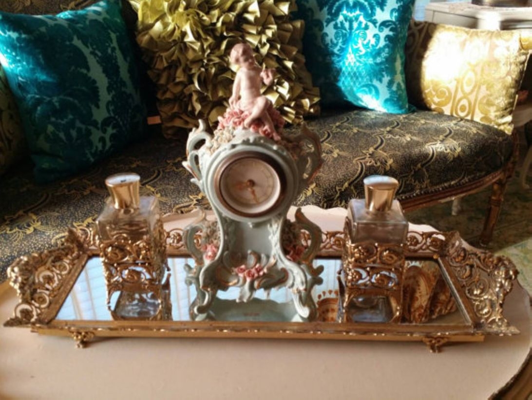 Easy diy footed vanity tray 28