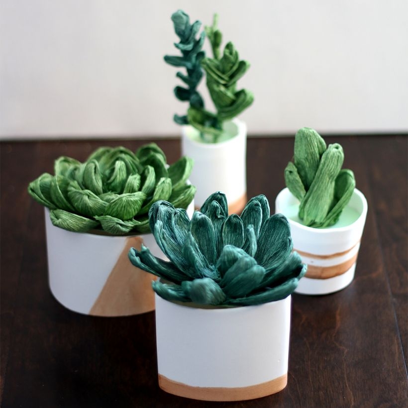Faux cactus and succulent projects and ideas to decorate your home 36