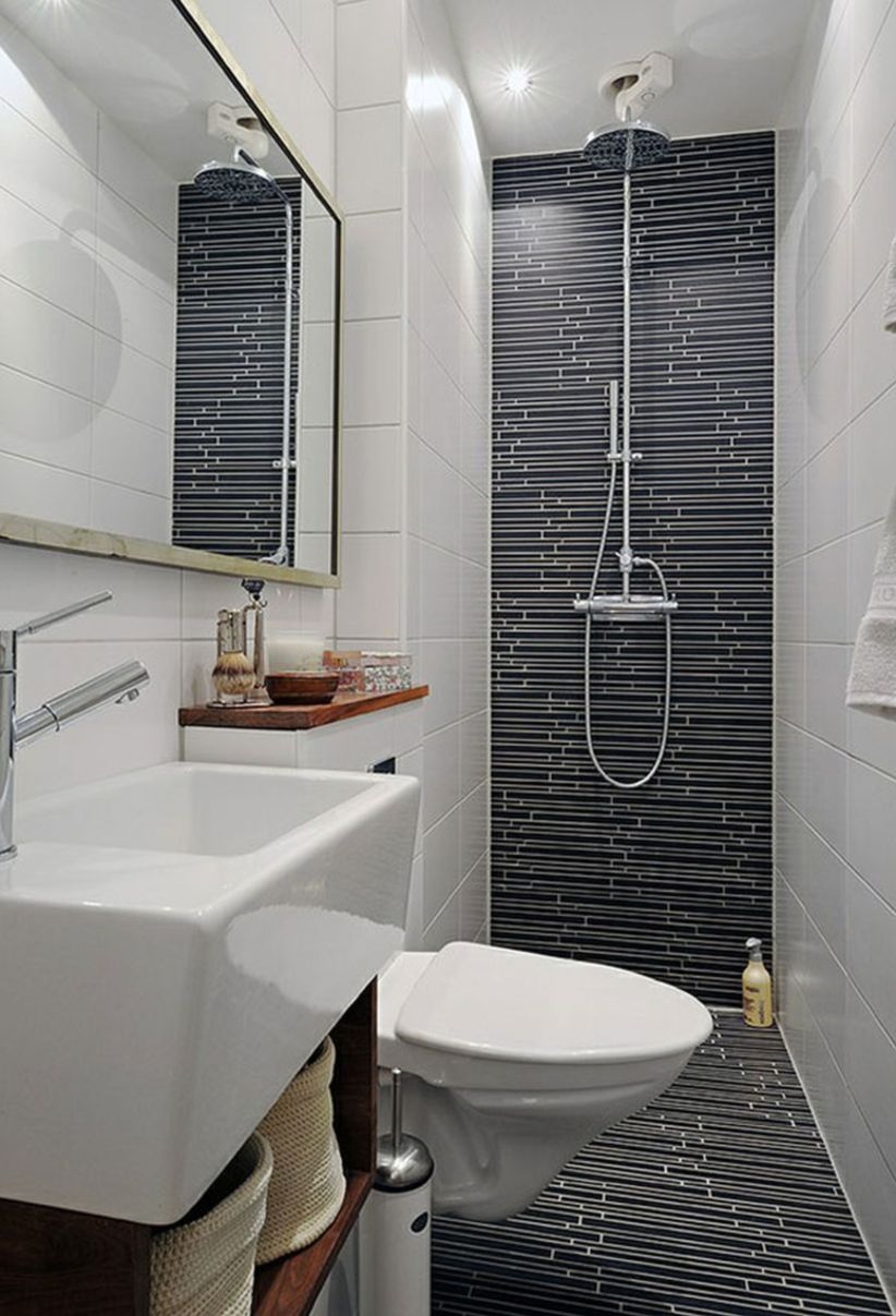 Half wall shower for your small bathroom design ideas 03