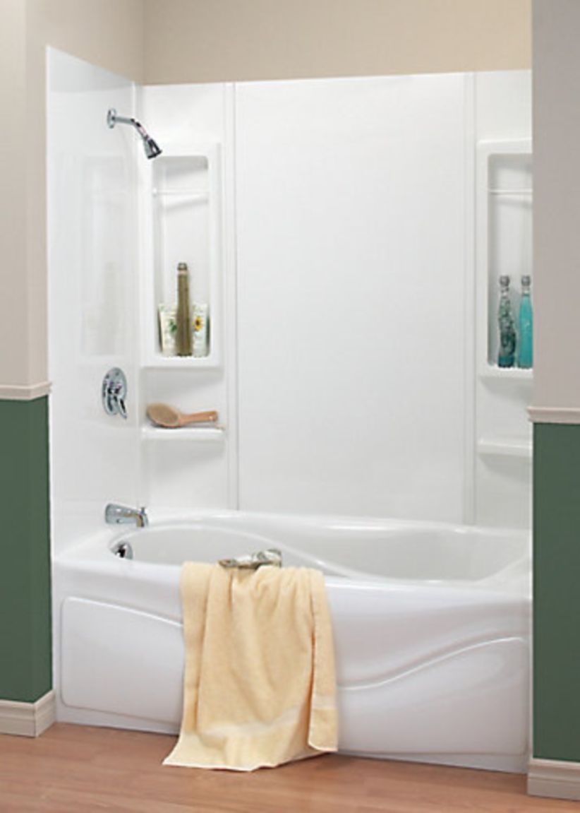 Half wall shower for your small bathroom design ideas 33