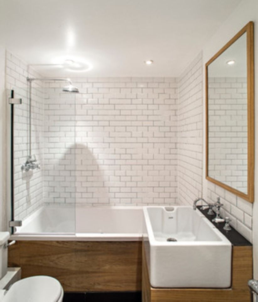 Half wall shower for your small bathroom design ideas 38