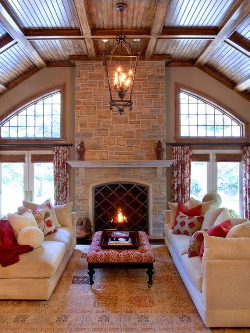 High ceilings accent wall with traditional and classic look 35