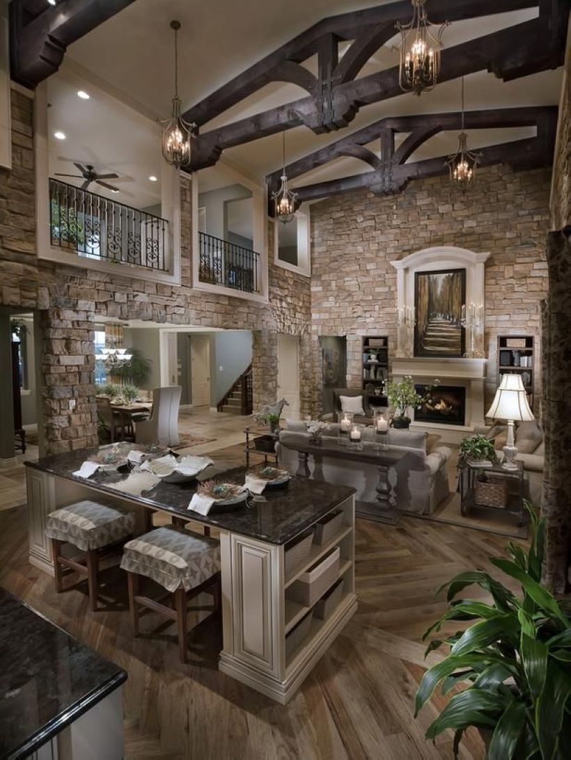 High ceilings accent wall with traditional and classic look 48
