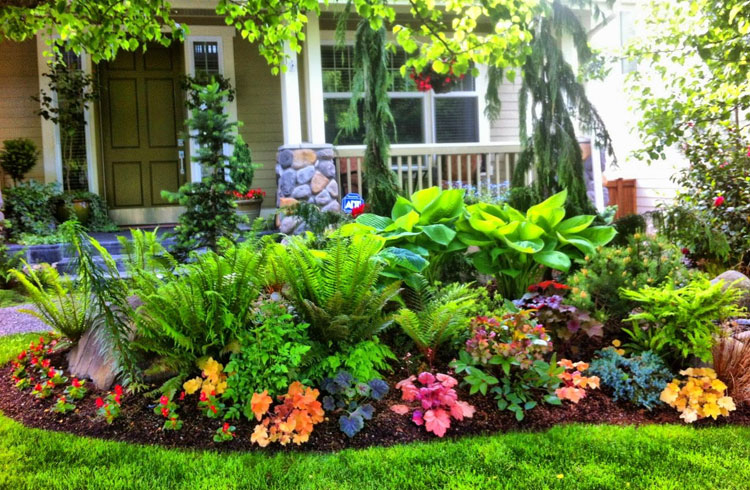 Lush-colorful-front-yard-landscaping-design-ideas