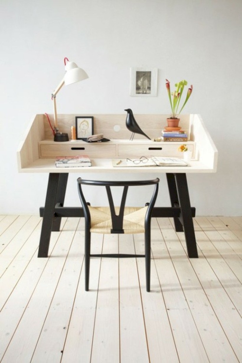 Neat and clean minimalist workspace design ideas for your home 04