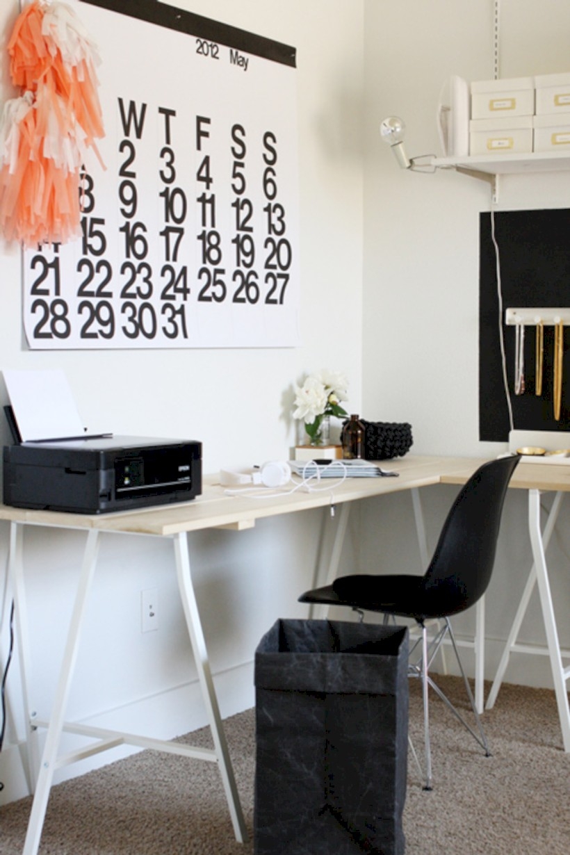 Neat and clean minimalist workspace design ideas for your home 06