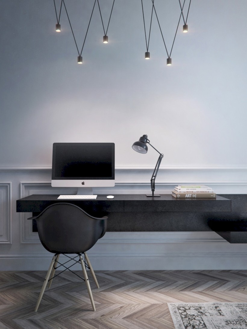 Neat and clean minimalist workspace design ideas for your home 11