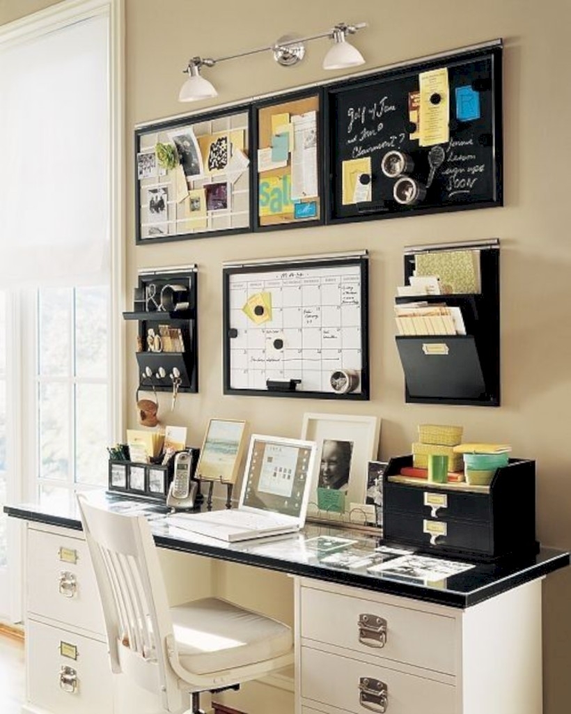 Neat and clean minimalist workspace design ideas for your home 34