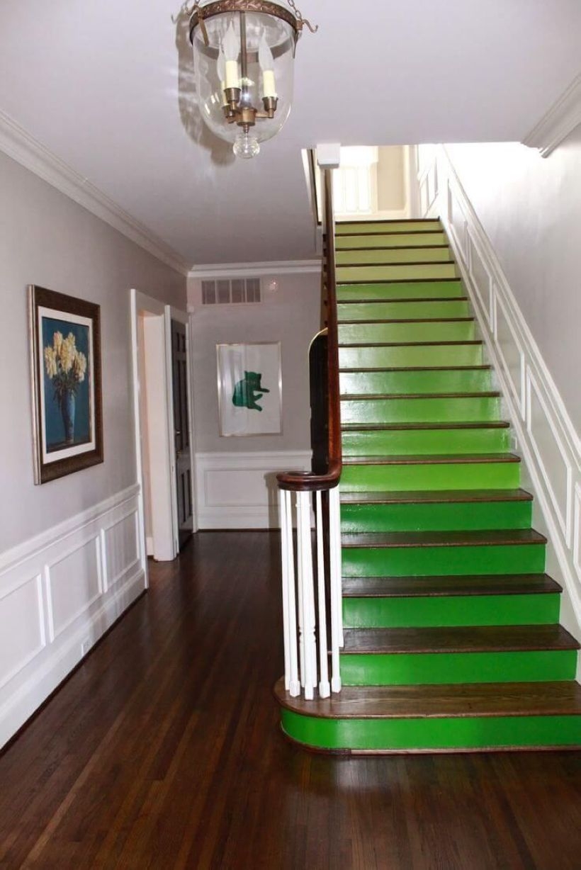 Painted staircase ideas which make your stairs look new 03