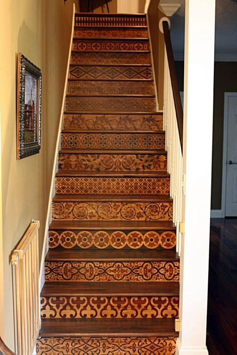 Painted staircase ideas which make your stairs look new 04