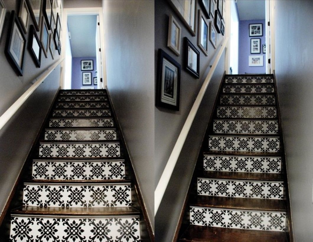 Painted staircase ideas which make your stairs look new 08