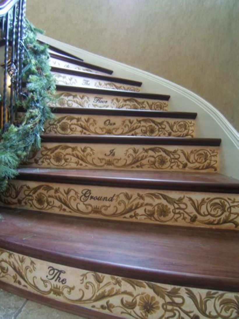 Painted staircase ideas which make your stairs look new 09