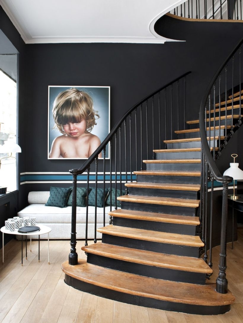 Painted staircase ideas which make your stairs look new 19