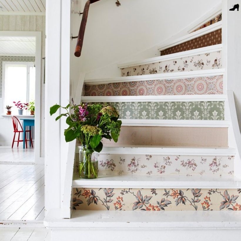 Painted staircase ideas which make your stairs look new 22