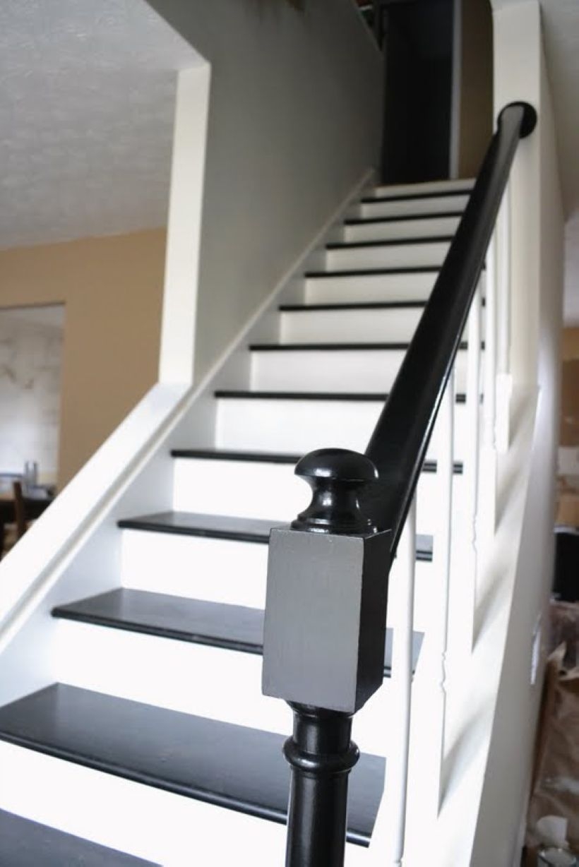 Painted staircase ideas which make your stairs look new 23