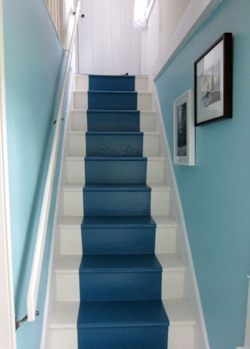Painted staircase ideas which make your stairs look new 30
