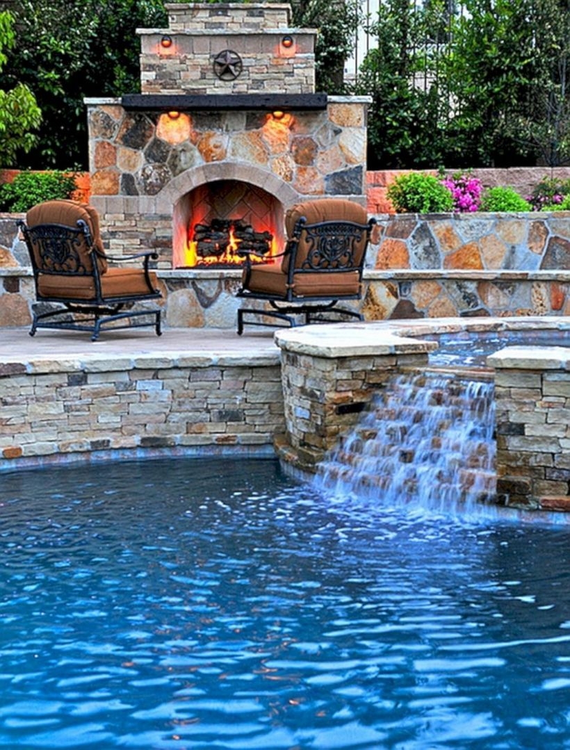 Pool waterfalls ideas for your outdoor space 02
