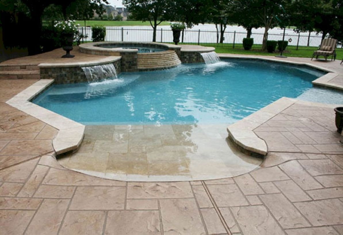 Pool waterfalls ideas for your outdoor space 04
