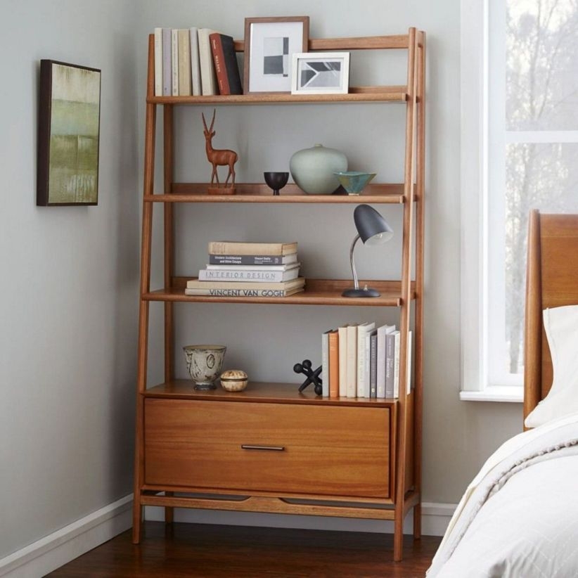 Stunning bookshelves ideas for bedroom decoration 06