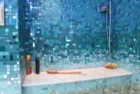 Stunning mosaic tiled wall for your bathroom 05