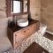 Stunning wood accents to refresh your bathroom 03
