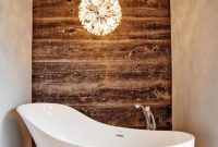 Stunning wood accents to refresh your bathroom 30