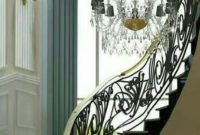 Ways to decorate with chandelier over the stairs 38