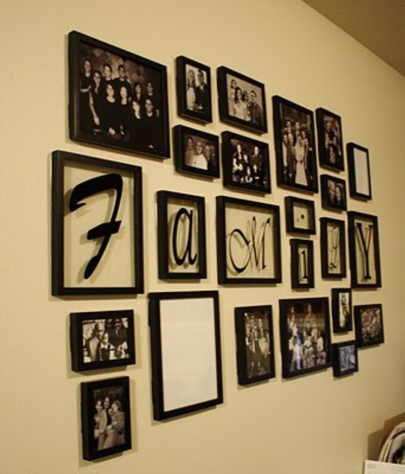 White wall and picture frames in hallway decorating ideas 15