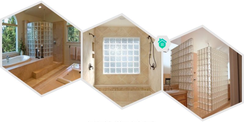 24. glass brick shower