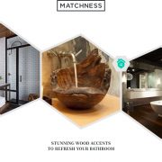 33. wood accents bathroom