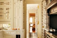 Black and white floor tile designs for kitchen