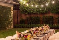 Bohemian backyard dinner party
