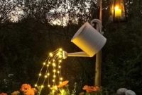 Diy backyard lighting for summer nights in garden