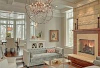 Living room with a coffered ceiling decoist