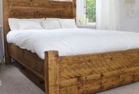 Luxury moss double & king size reclaimed wood bed