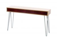 Make a diy mid-century modern sofa table
