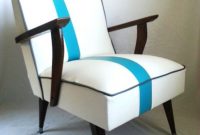 Mid century modern chair white