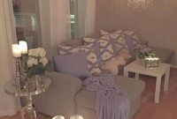 Modern scandinavian living room design with lighting