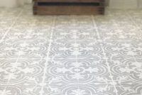 Paint your linoleum or tile floors to look like patterned cement