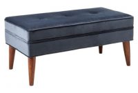 Porter mid century modern bench - midnight blue