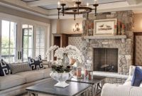 Rustic chic living room with rug
