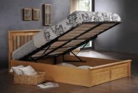 White wooden alaska ottoman storage bed with bed king size