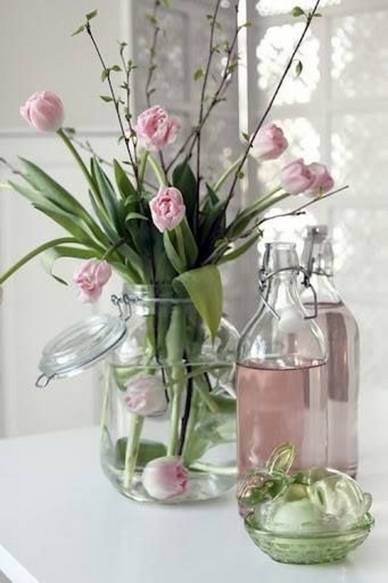 2. pink tulip and the water