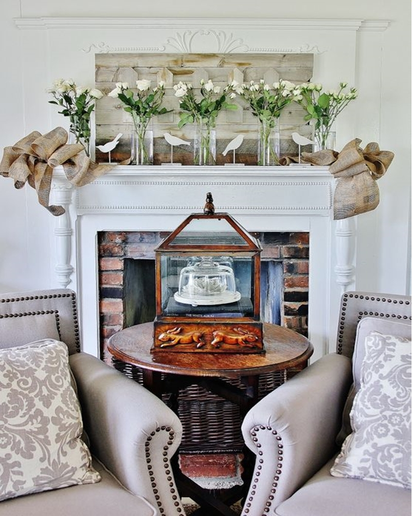 Spring mantel ideas 8