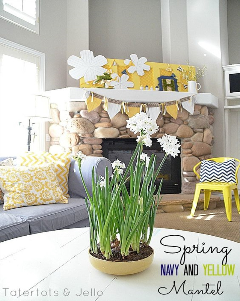 Spring mantel ideas 9