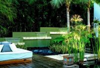 8. tropical backyard with small waterfall