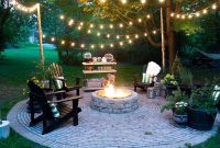 Above a fire pit