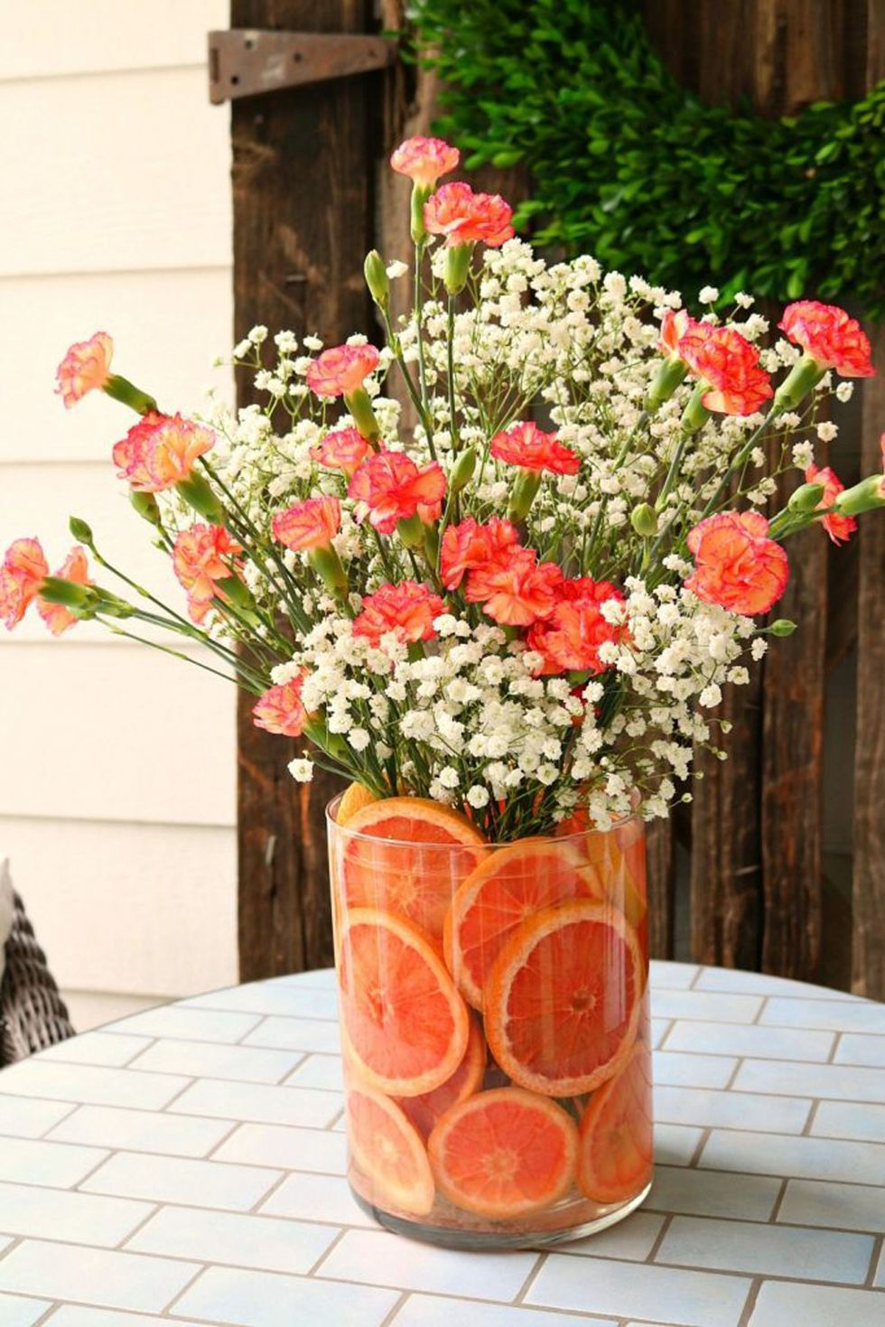Citrus lined vase