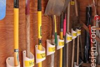 Pvc pipe to hold your gardening tools