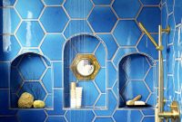 Cobalt blue bathroom